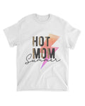 Hot Mom Summer Leopard Lightning Tee - White