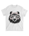 Mama Bear Sunglasses Mom Tee - White
